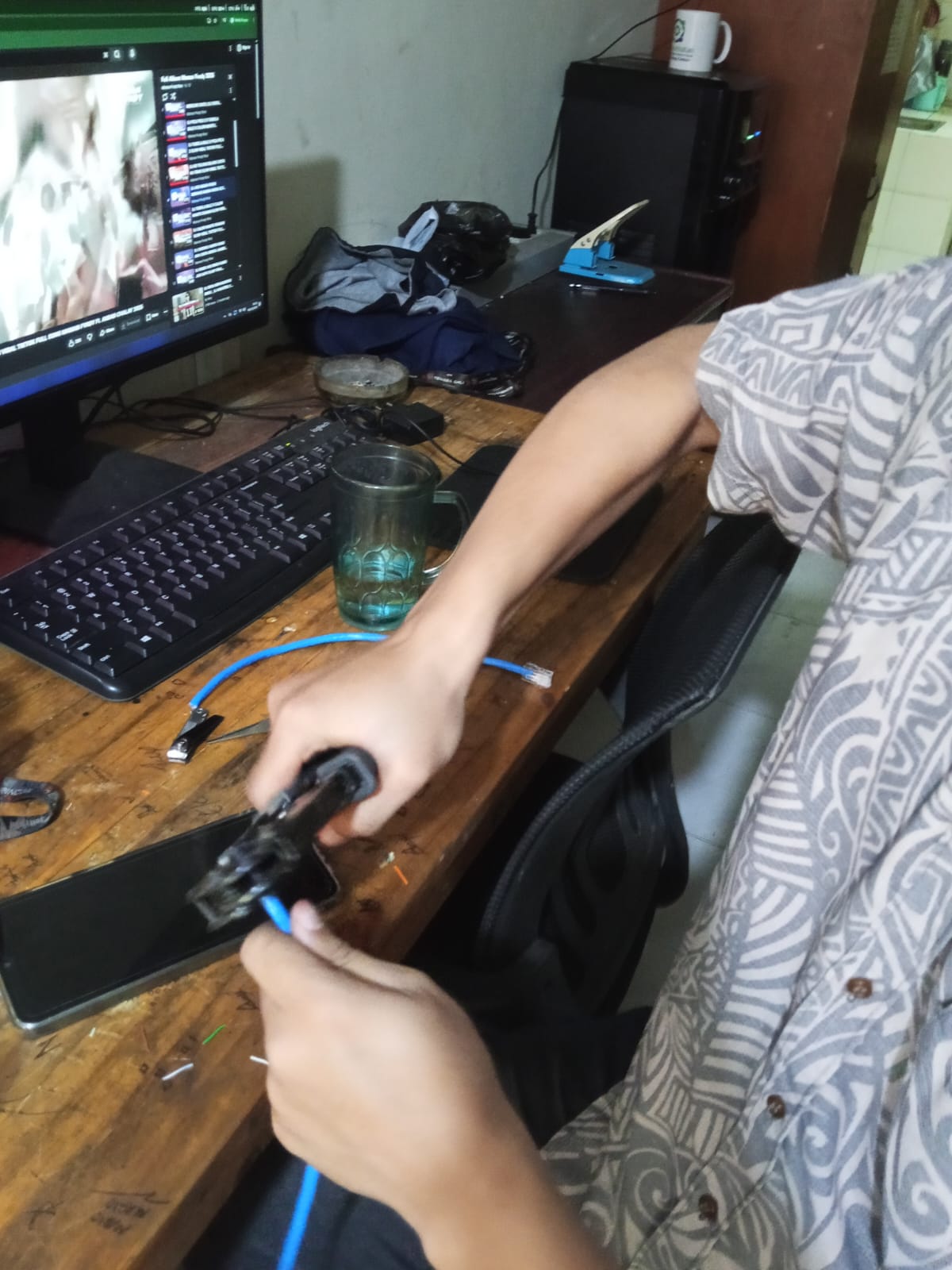 Penyusunan kabel sesuai T568B